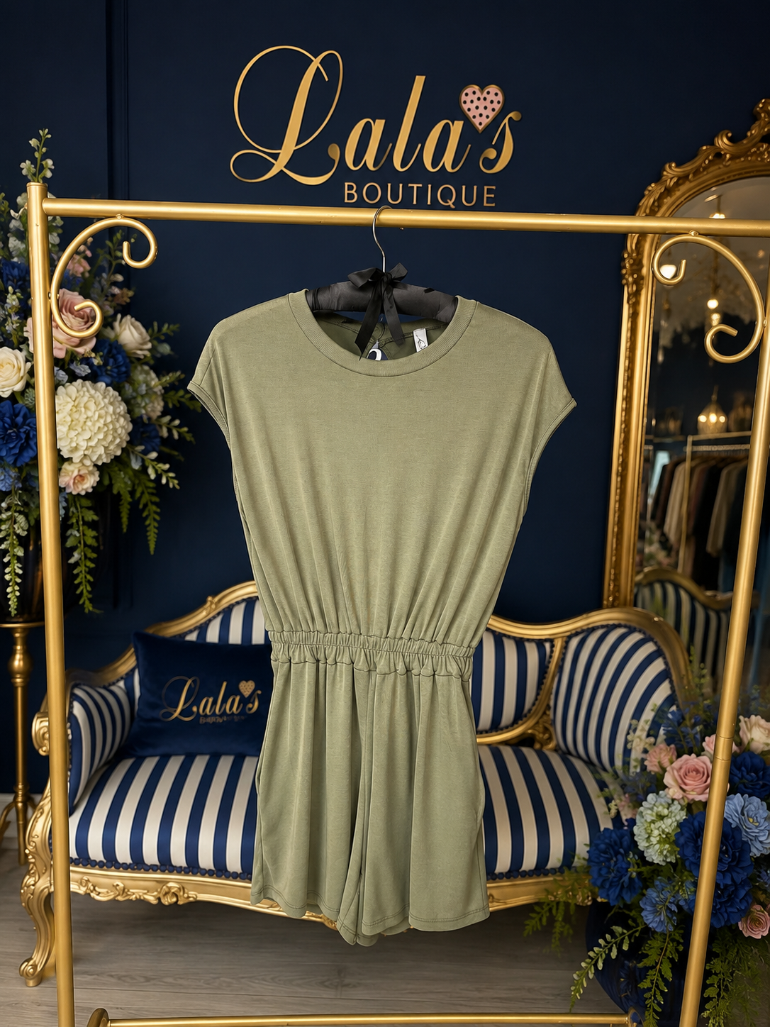 KHAKI PLAYSUIT