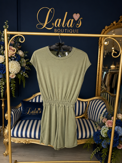 KHAKI PLAYSUIT