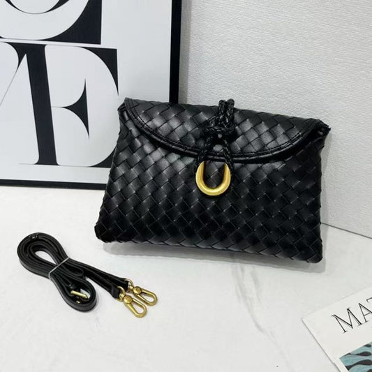BLACK WEAVE OVER BODY BAG