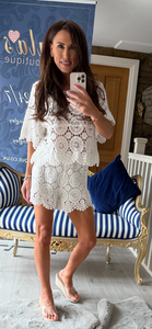 CROCHET CO-ORD SHORTS & TEE