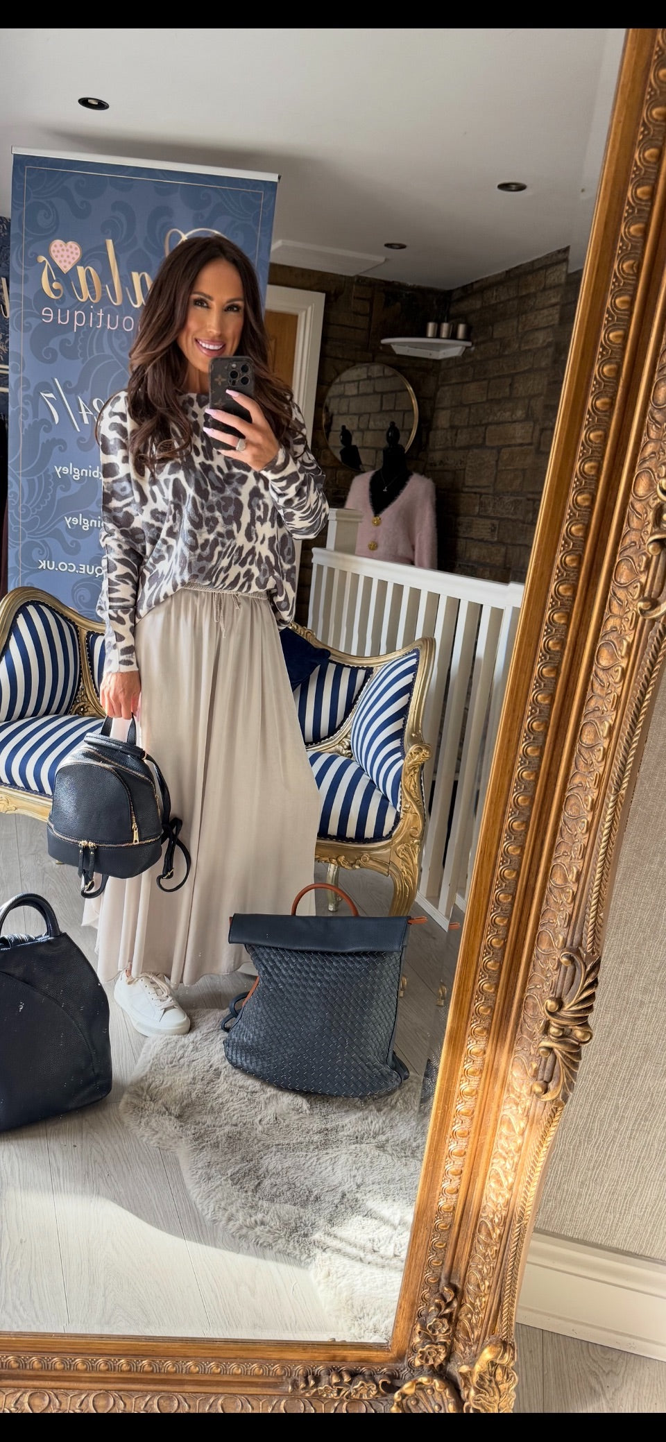 LEOPARD BLUES ROUND NECK JUMPER