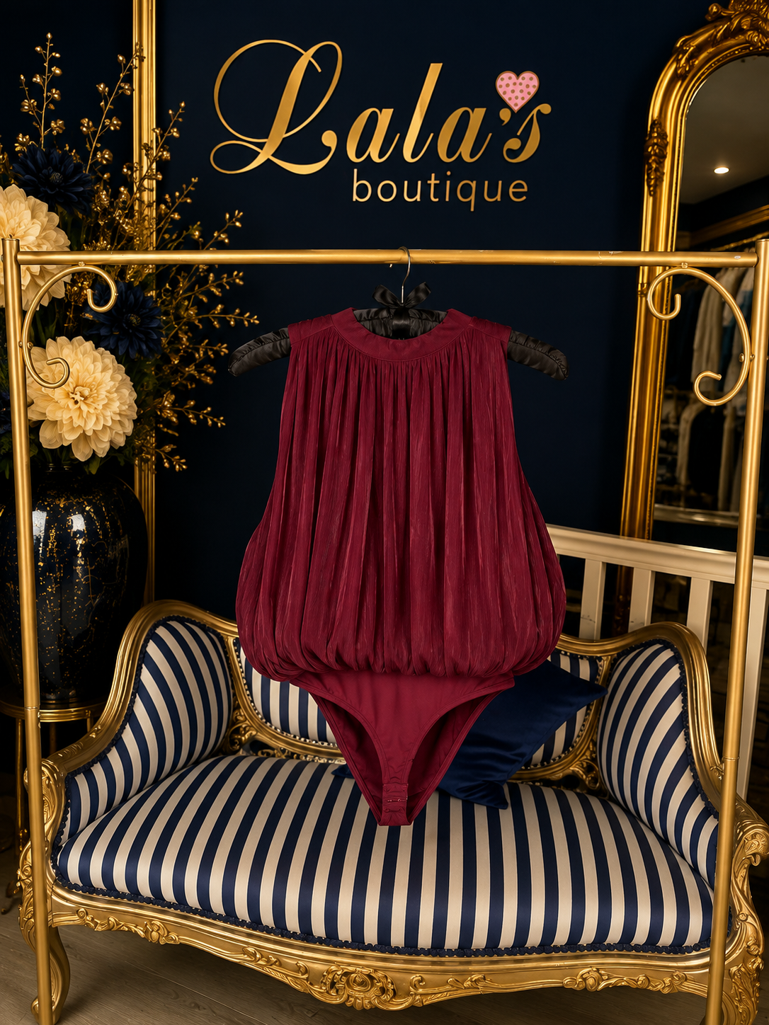 MULBERRY SATIN CHIFFON BODYSUIT