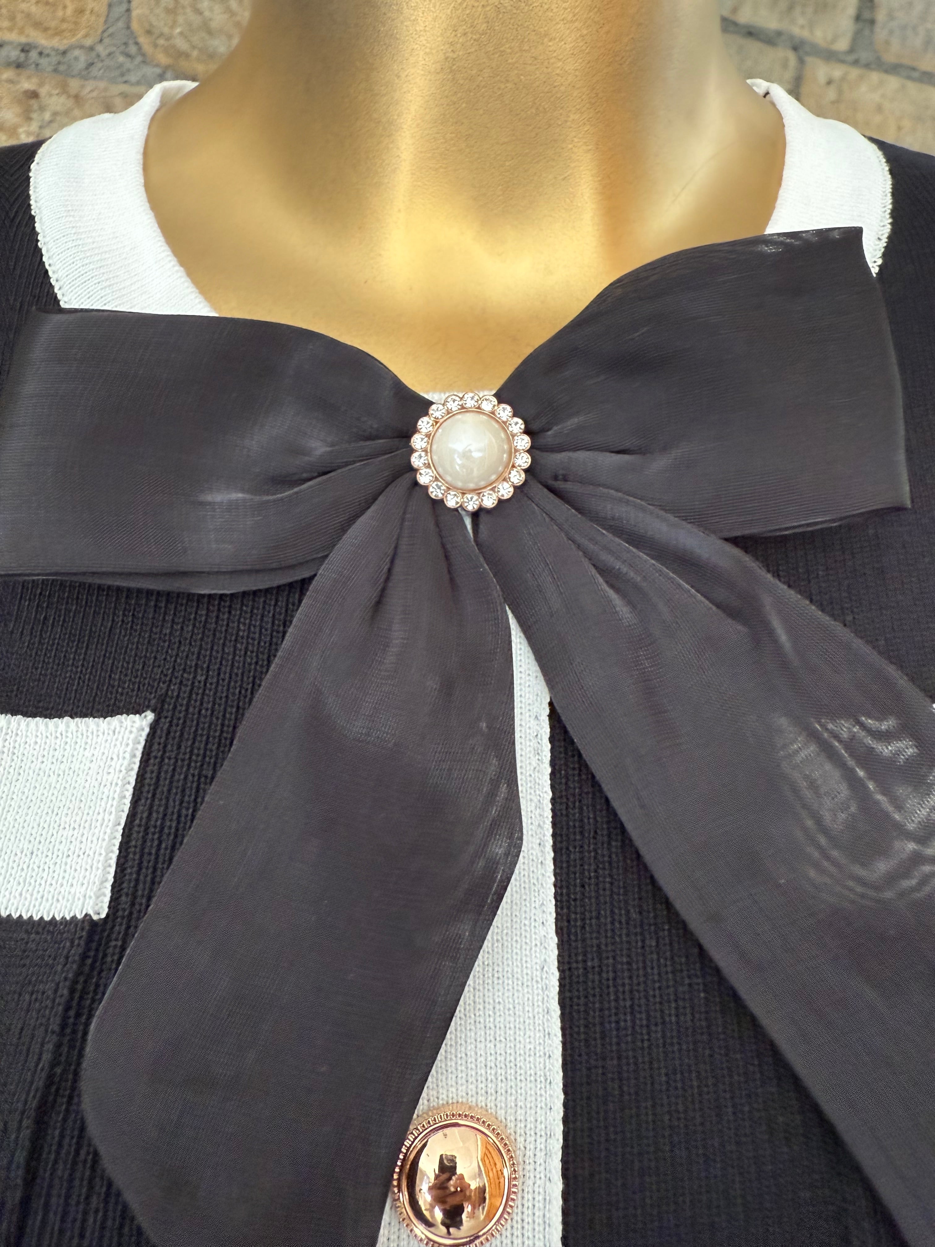 SATIN BOW CHANELLY DRESS