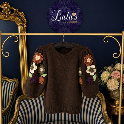 APPLIQUÉD FLOWER JUMPER
