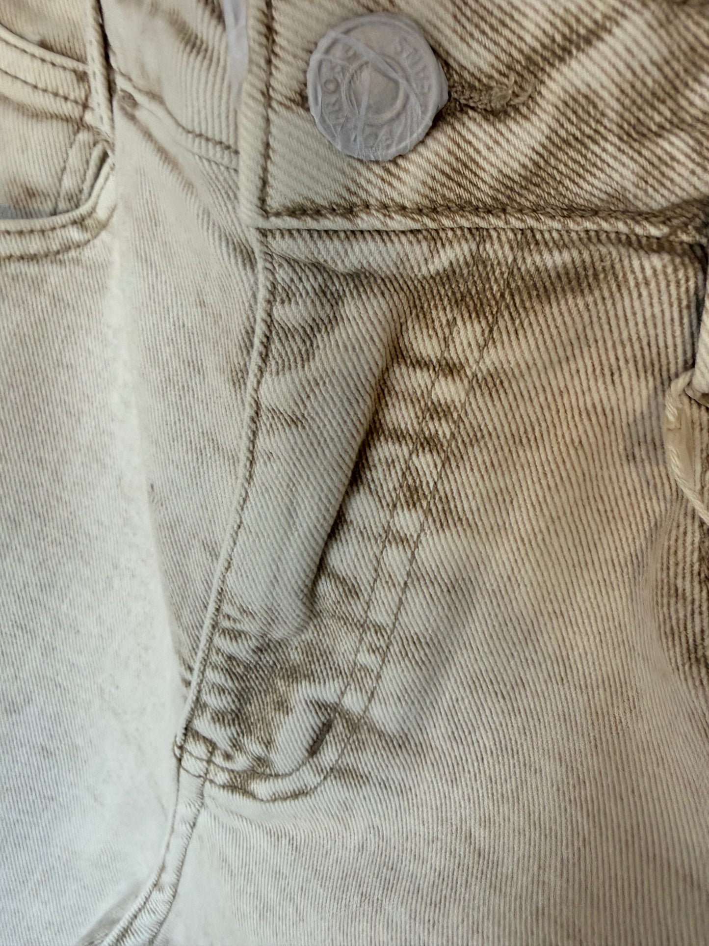 CREAM CROP VINTAGE WASH JEAN