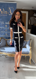 SATIN BOW CHANELLY DRESS