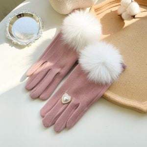 BLUSH POM GLOVES