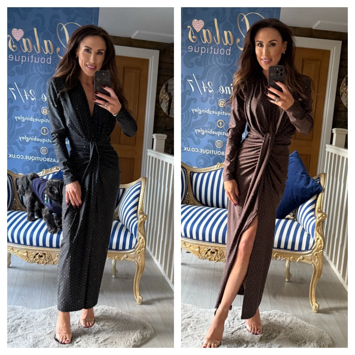 SLINKY RHINESTONE  DRESS