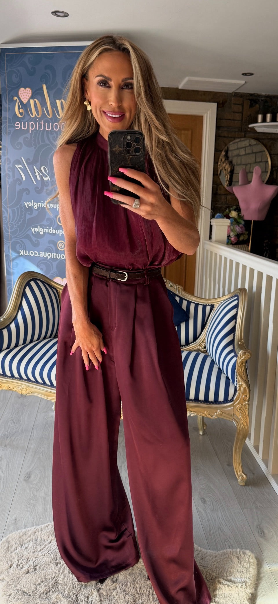 MULBERRY SATIN CHIFFON BODYSUIT