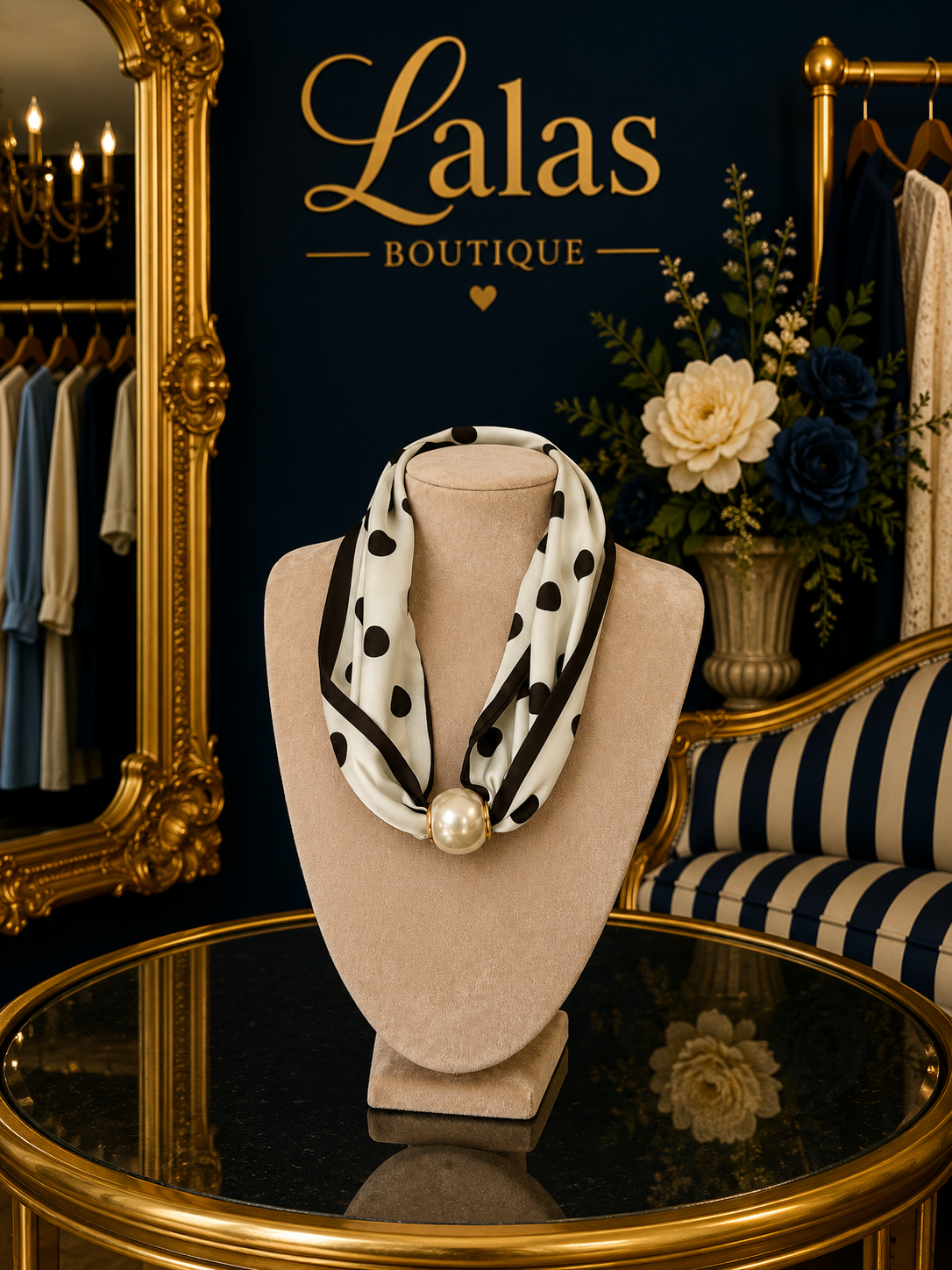 POLKA DOT PEARL NECKLACE