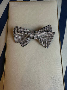 SILVER HAIR BOW