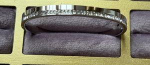 SILVER PRECISION DIAMANTÉ BANGLE