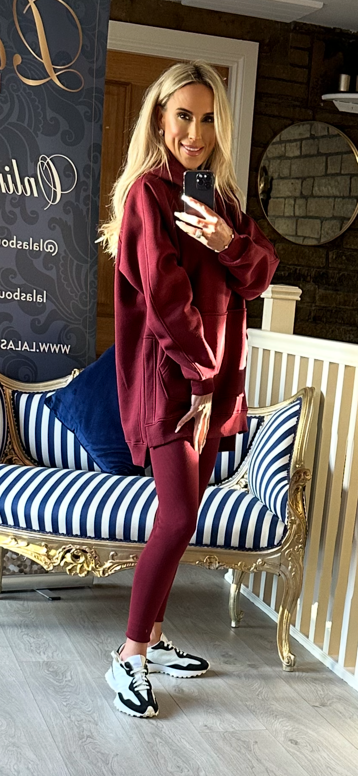 OXBLOOD CO-ORD HOODY & LEGGINGS SET