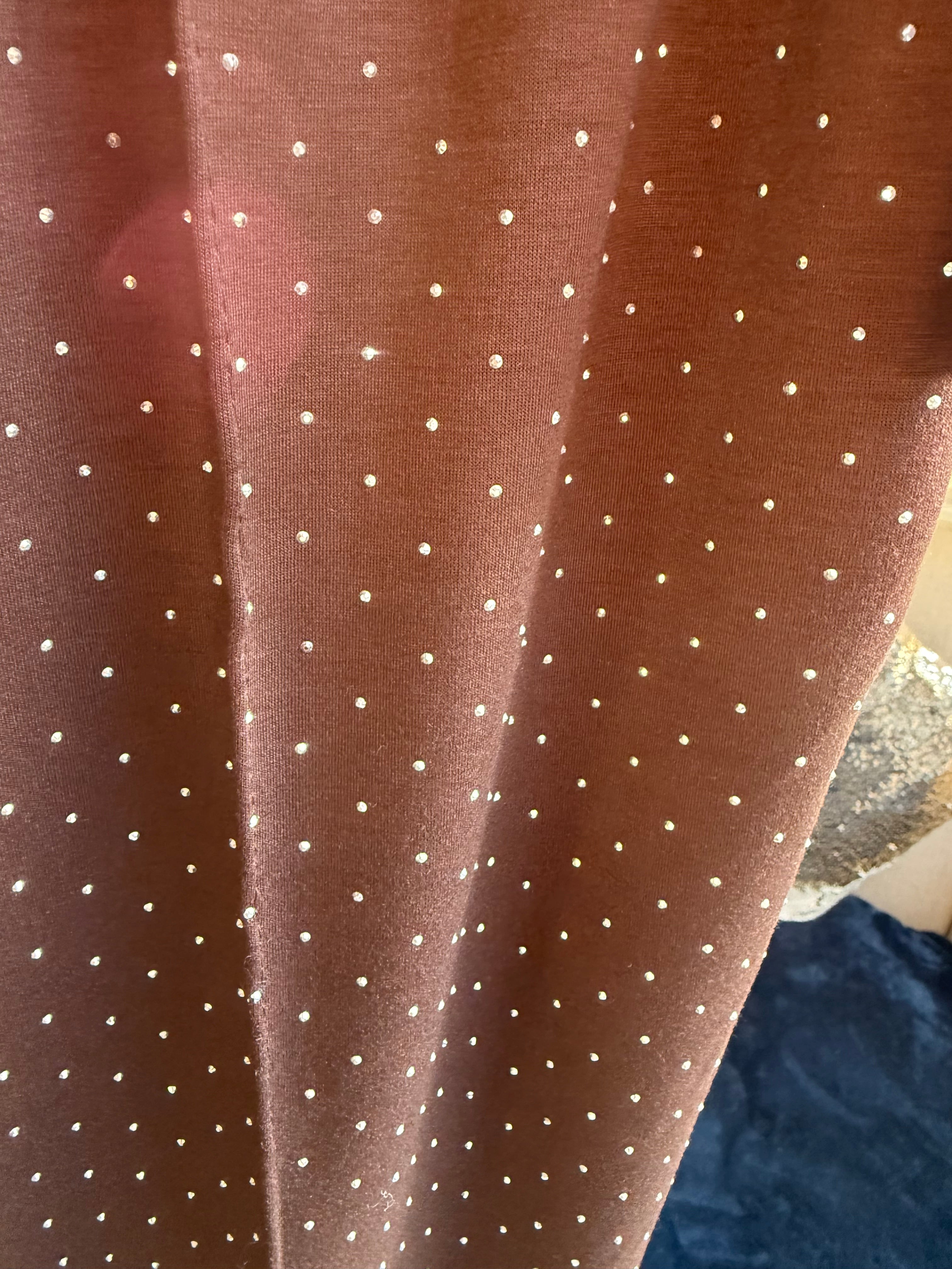 CHOCOLATE RHINESTONE JOGGERS