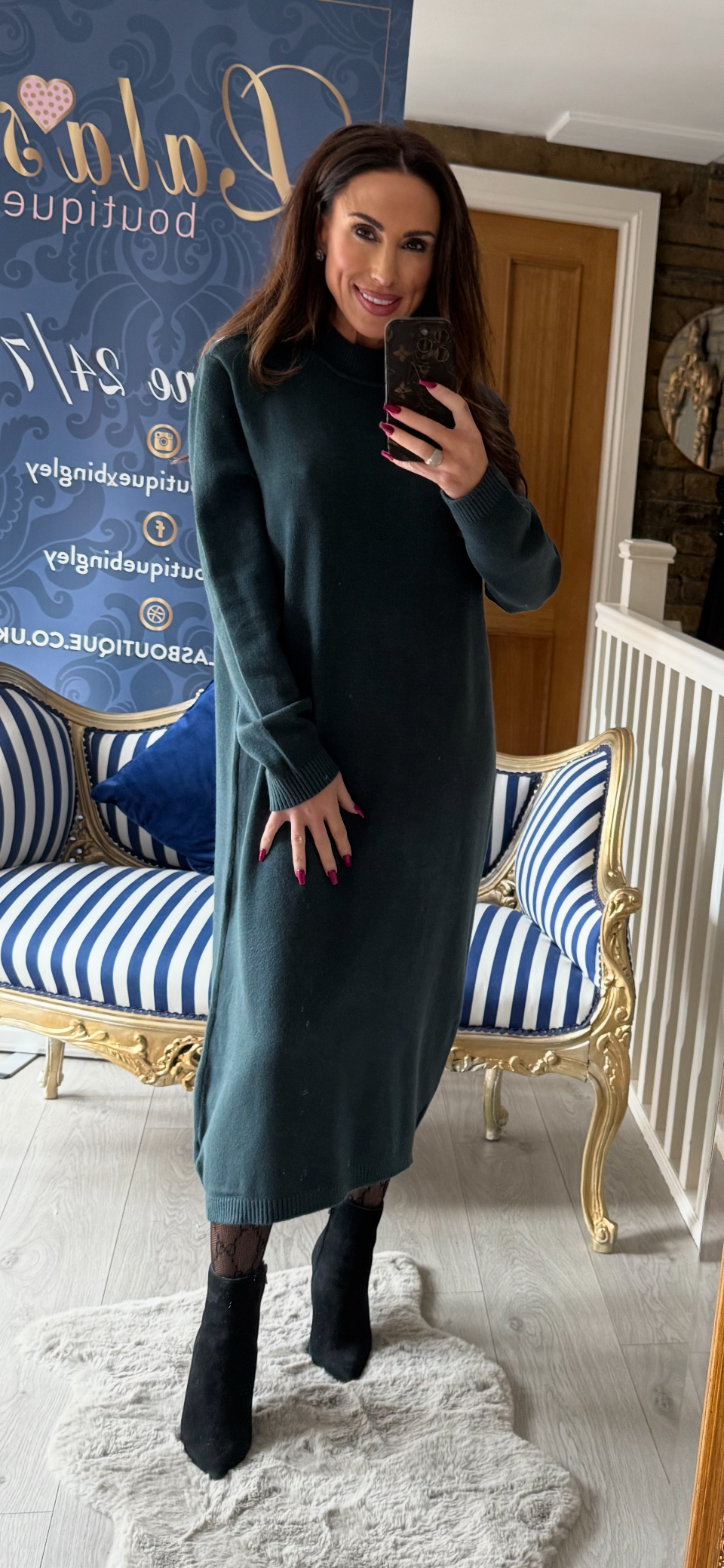 TEAL JUMPER DRESS