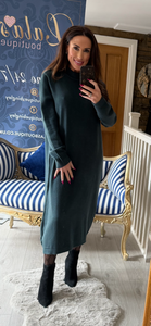 TEAL JUMPER DRESS