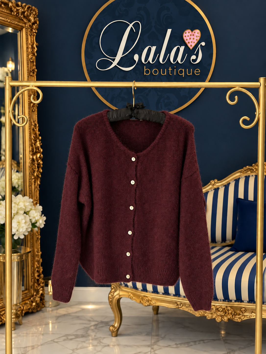 LONG SLEEVED ALPACA CARDIGAN