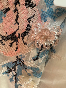 ORGANZA WHITE / PEACH BLOUSE