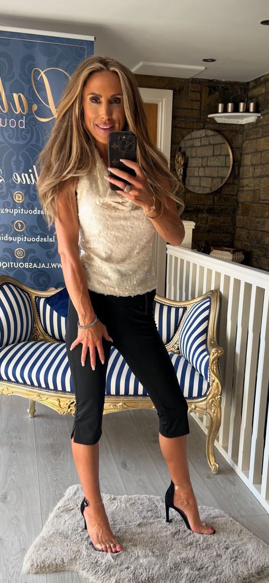 BLACK CAPRI PANT