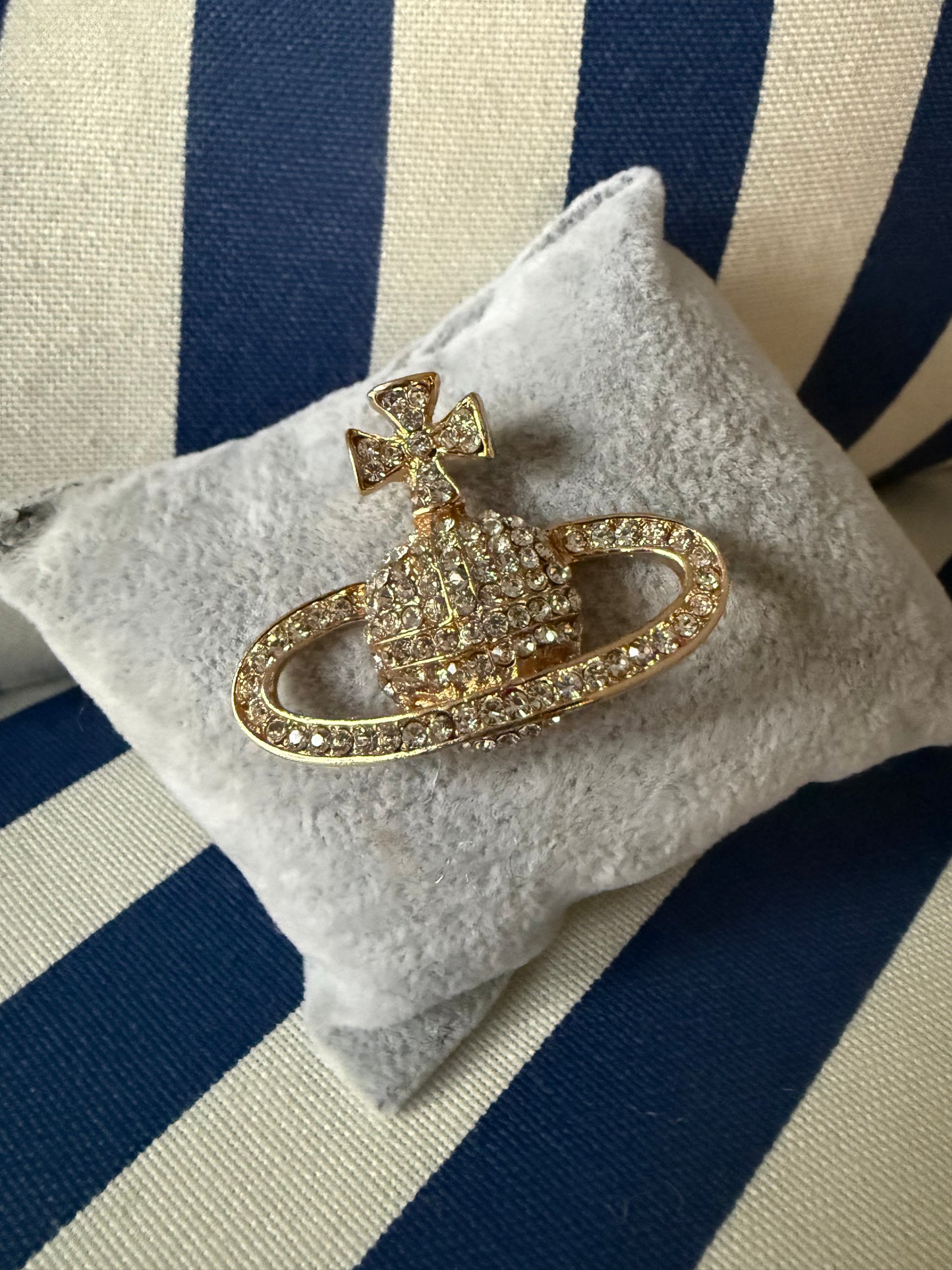 GOLD ORB BROOCH