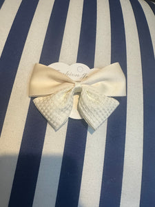 SATIN BOW HAIR SLIDE