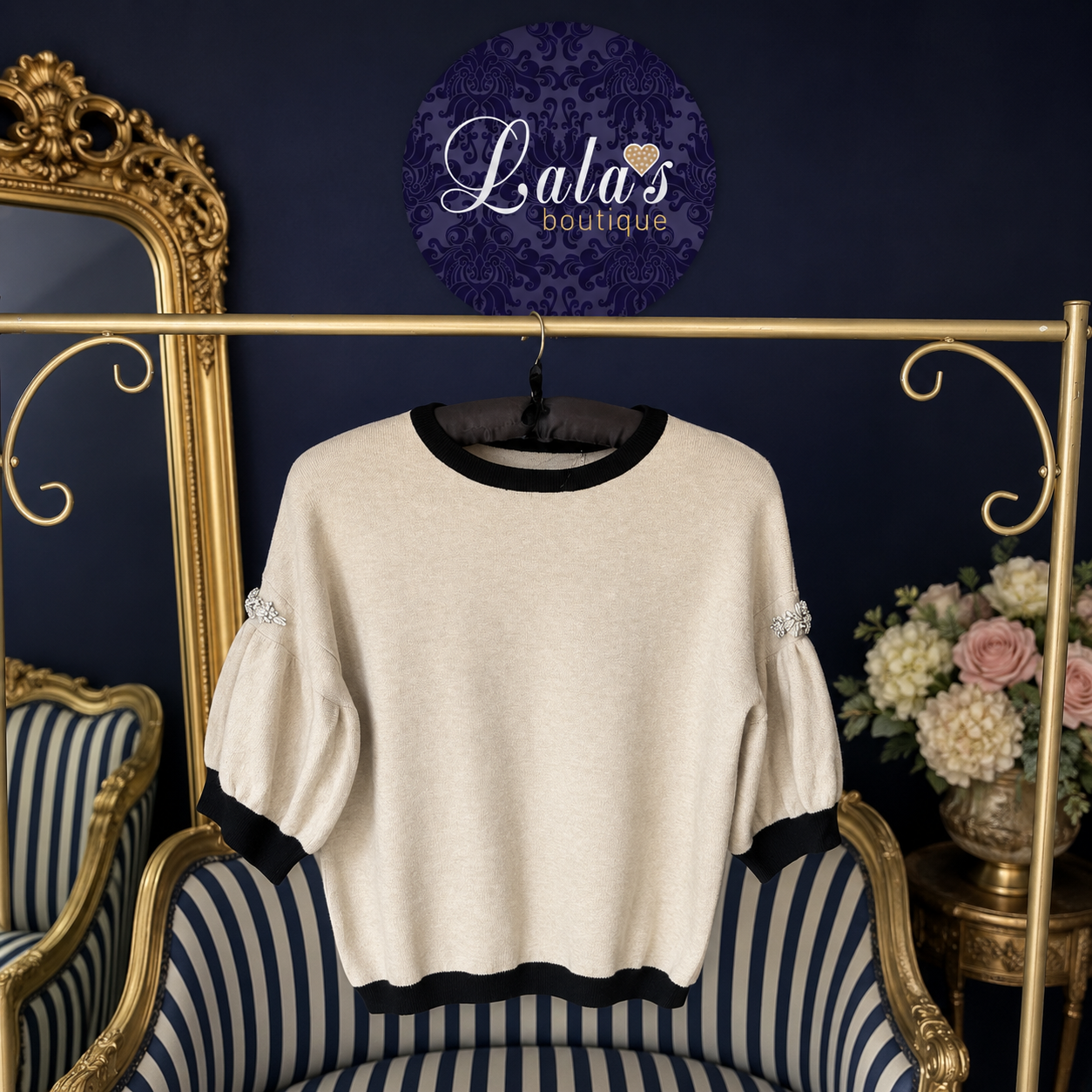 CRYSTAL LEAF MONOCHROME JUMPER