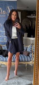 NAVY TAILORED SHORTS CO-ORD