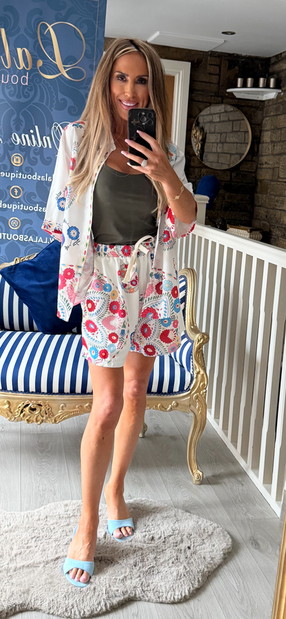 FLORAL SHORTS CO-ORD