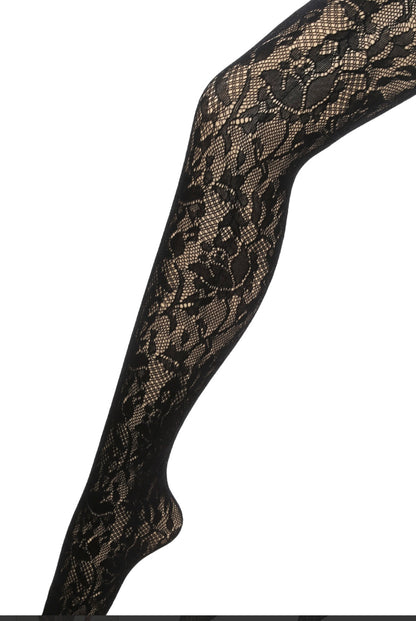 BLACK LACE TIGHTS