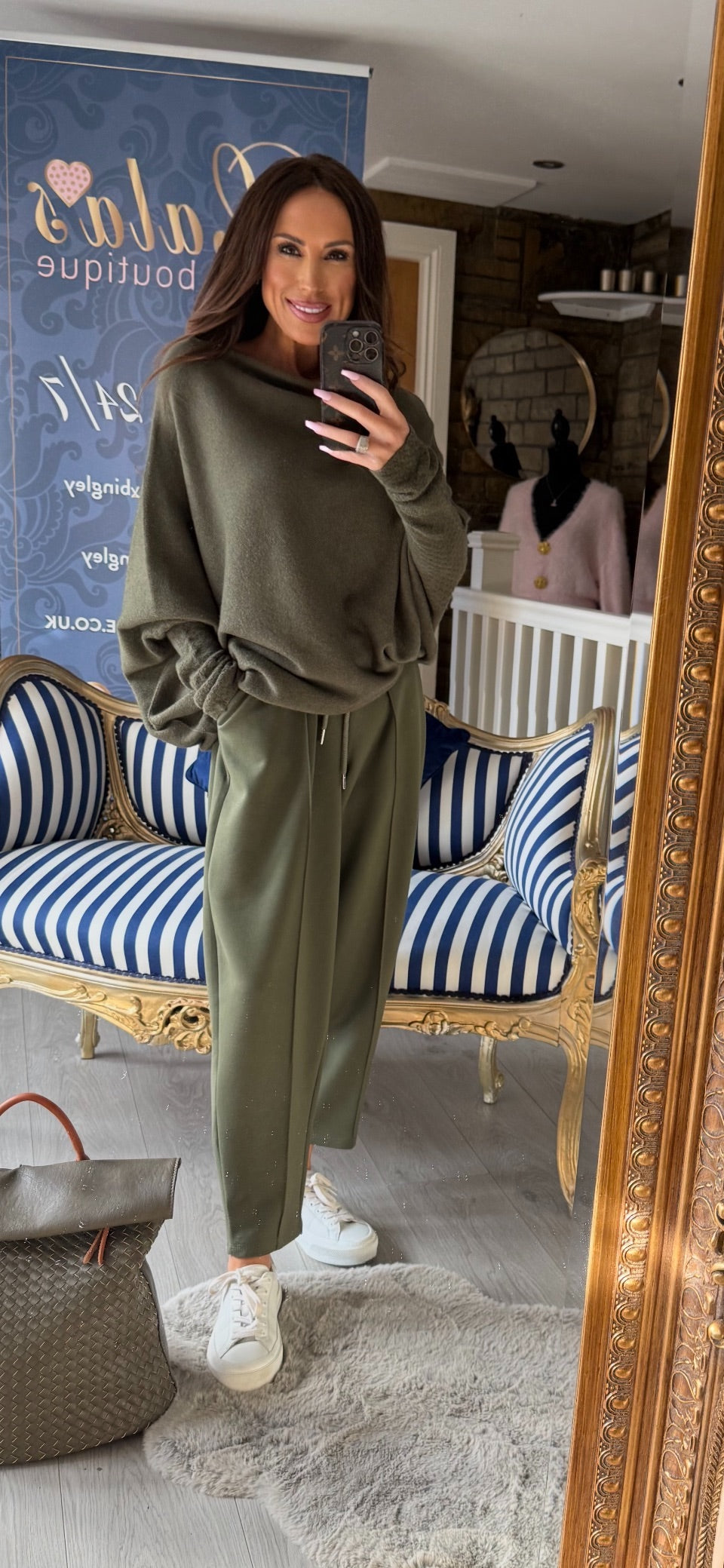 KHAKI BARREL PANTS