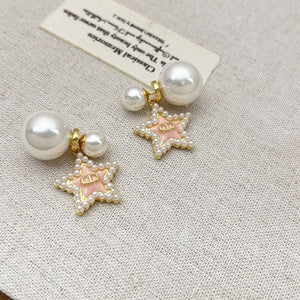 CD STARS & PEARL EARRINGS