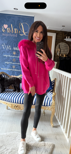 HOT PINK FUR HOODY