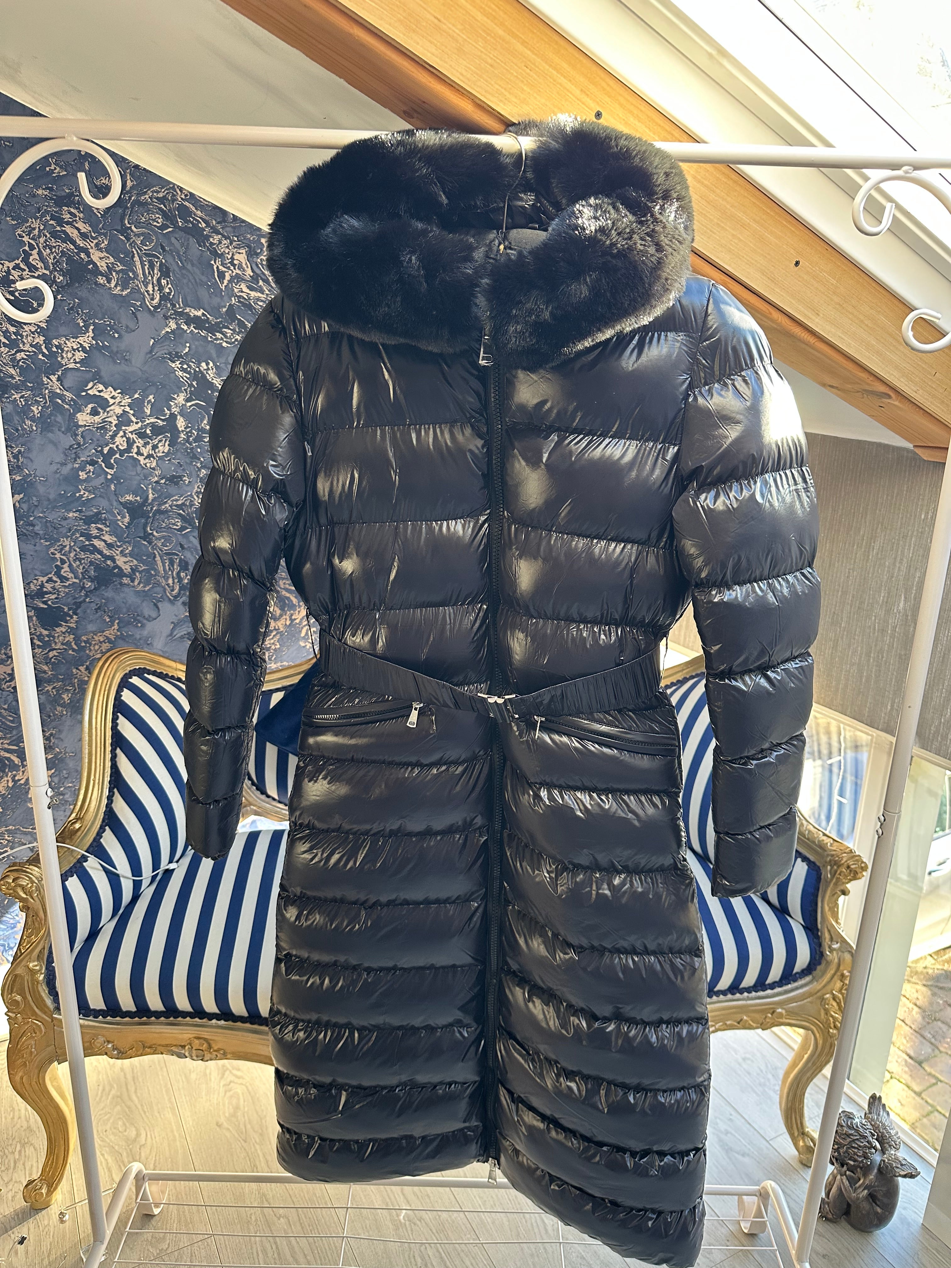 LUX FUR HOOD MIDAXI QUILTED COAT