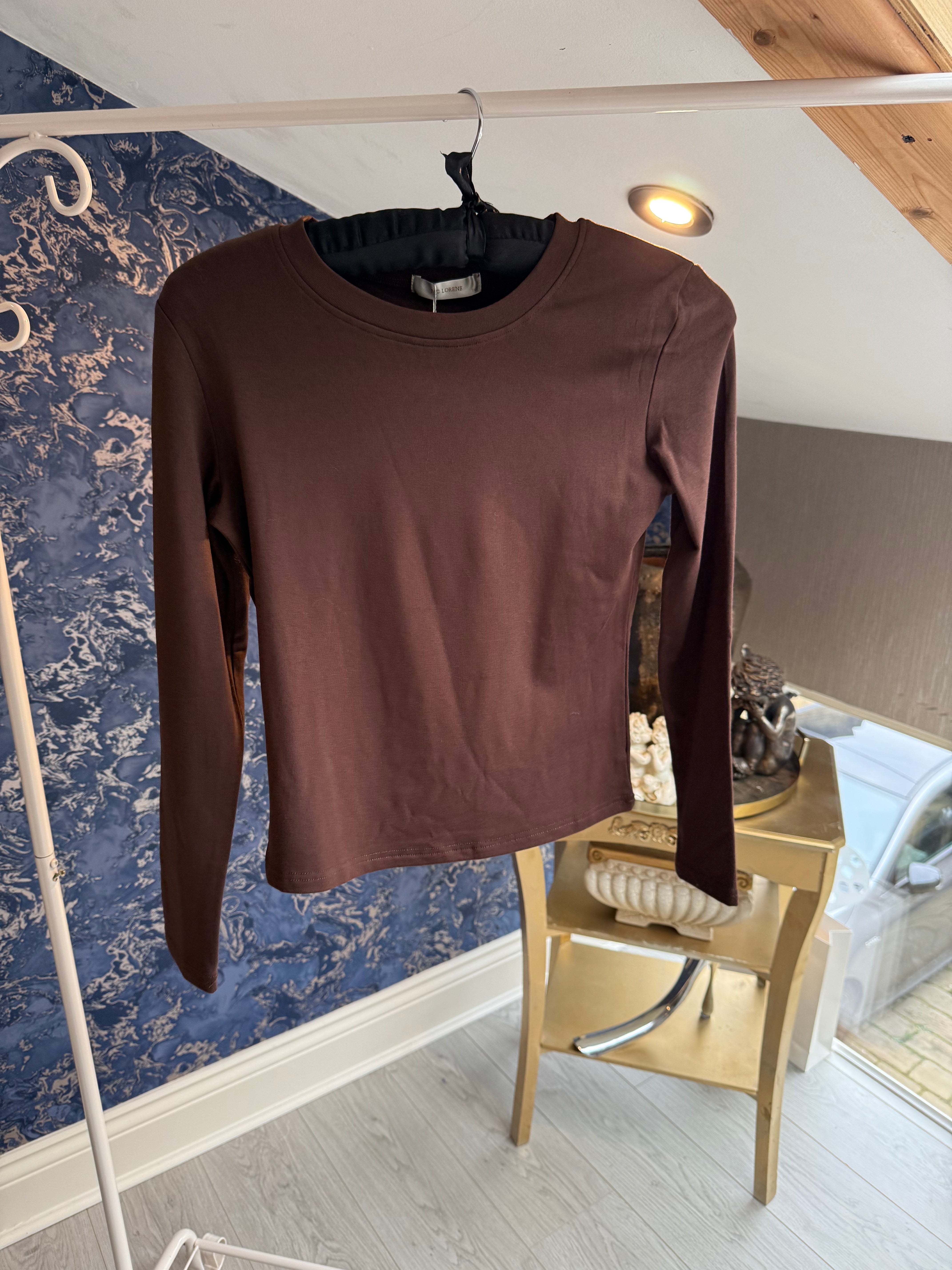 CHOCOLATE BASIC LONG SLEEVE T-SHIRT