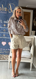 BUTTERFLY PLEATED SHORTS