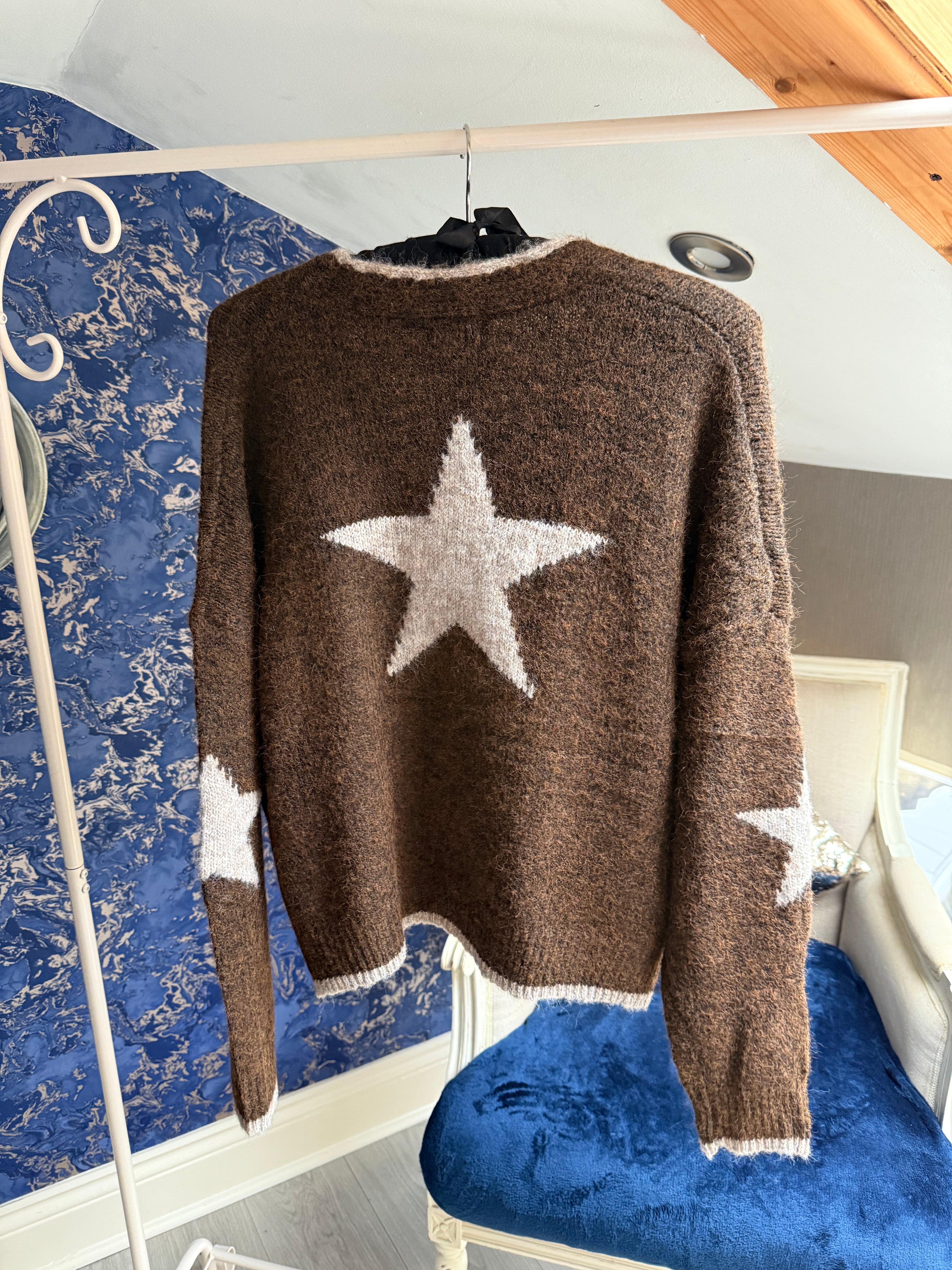 CHOCOLATE STAR CARDIGAN