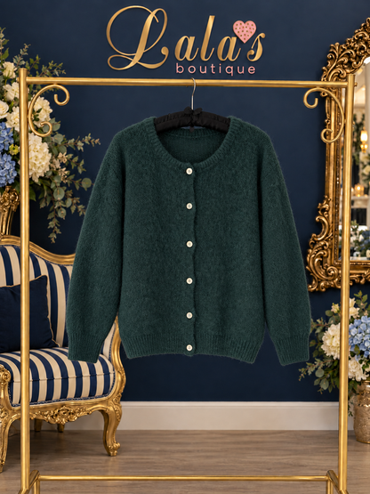 LONG SLEEVED ALPACA CARDIGAN