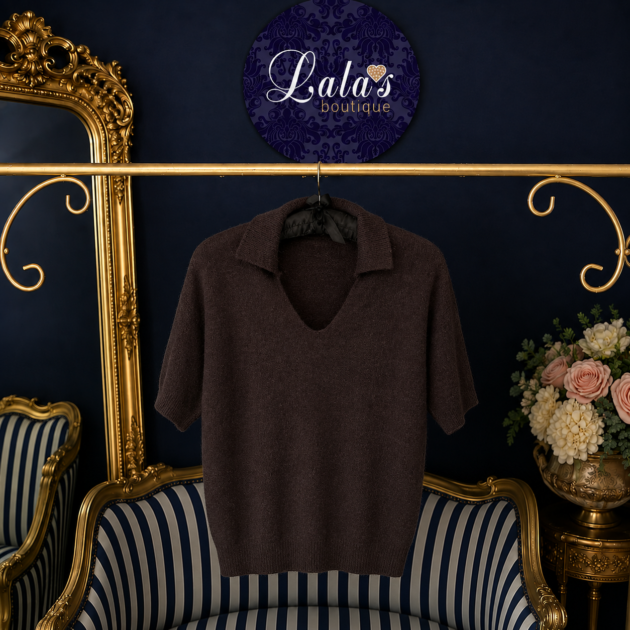ALPACA V NECK COLLARED JUMPER