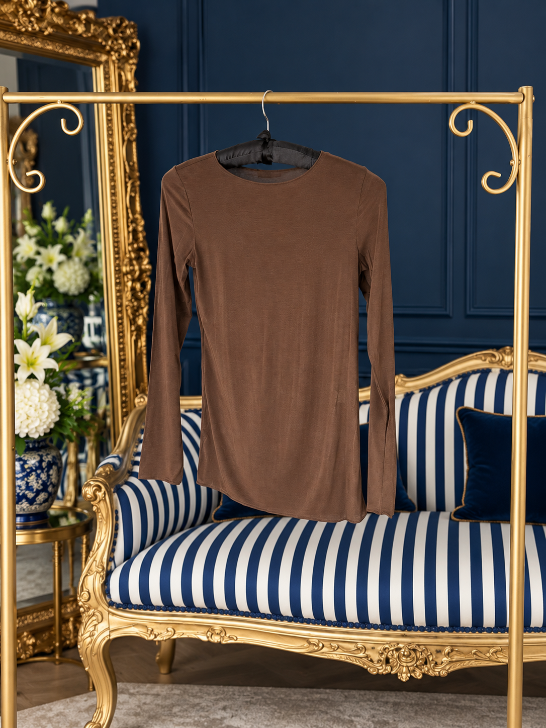 CHOCOLATE CASHMERE BASE LAYER TOP
