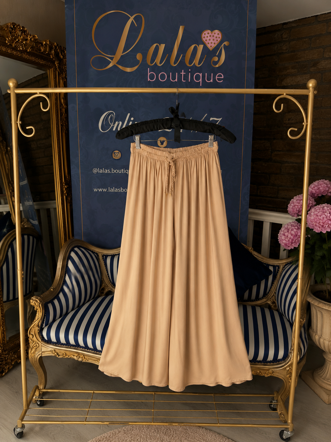 CAMEL FLUID TROUSERS