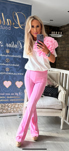 PINK BOOTCUT TROUSERS