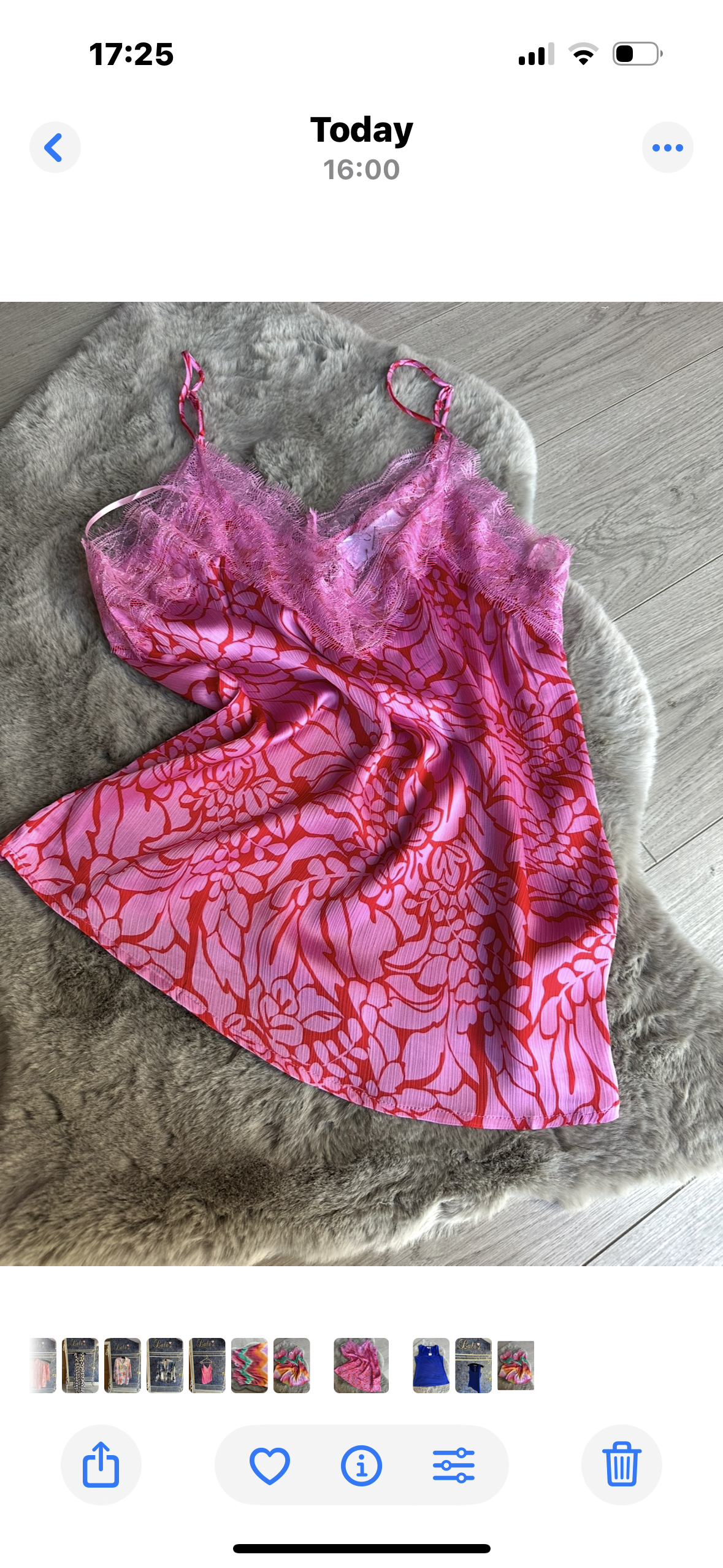 FUCHSIA LACE CAMISOLE