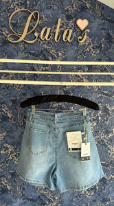 TOXIK3 DENIM PLEATED SHORTS