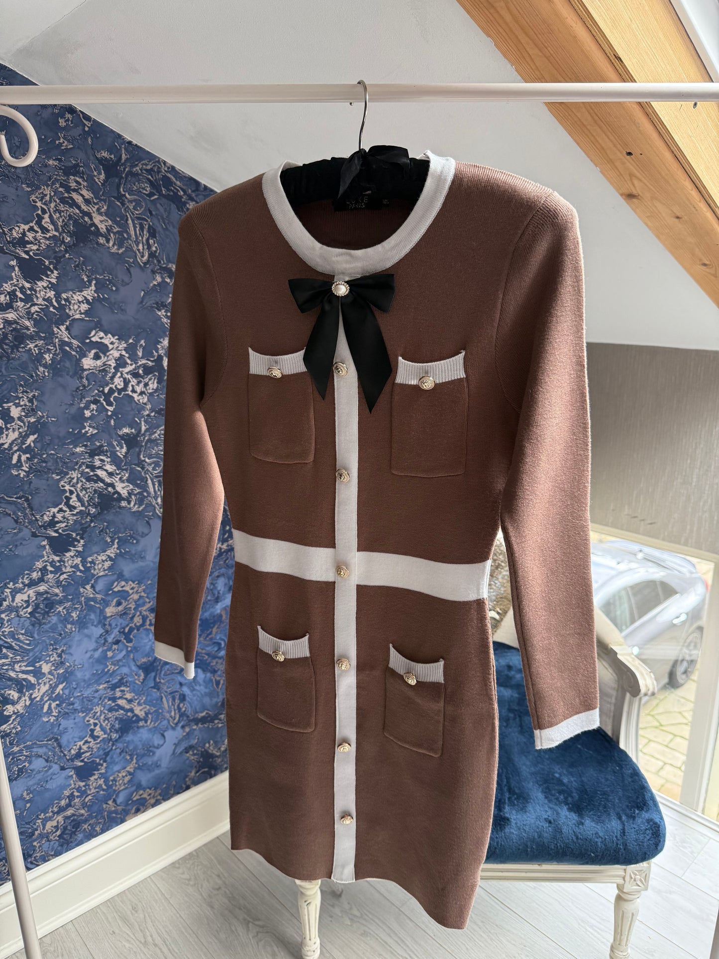 CAMEL KNITTED DRESS