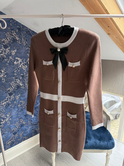 CAMEL KNITTED DRESS
