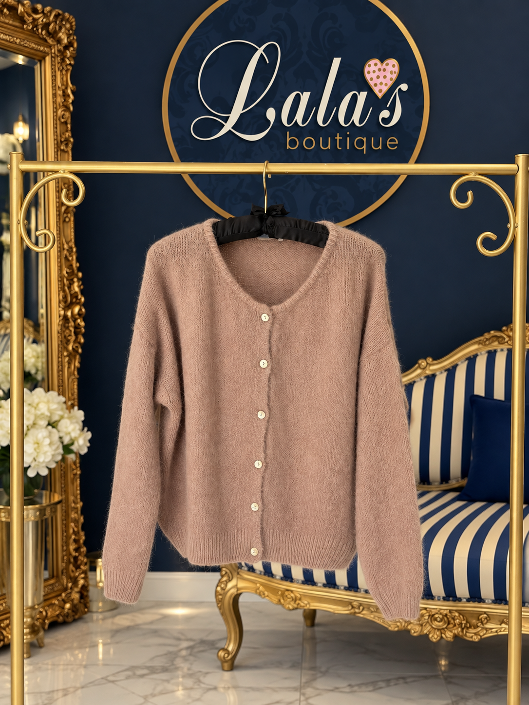 LONG SLEEVED ALPACA CARDIGAN
