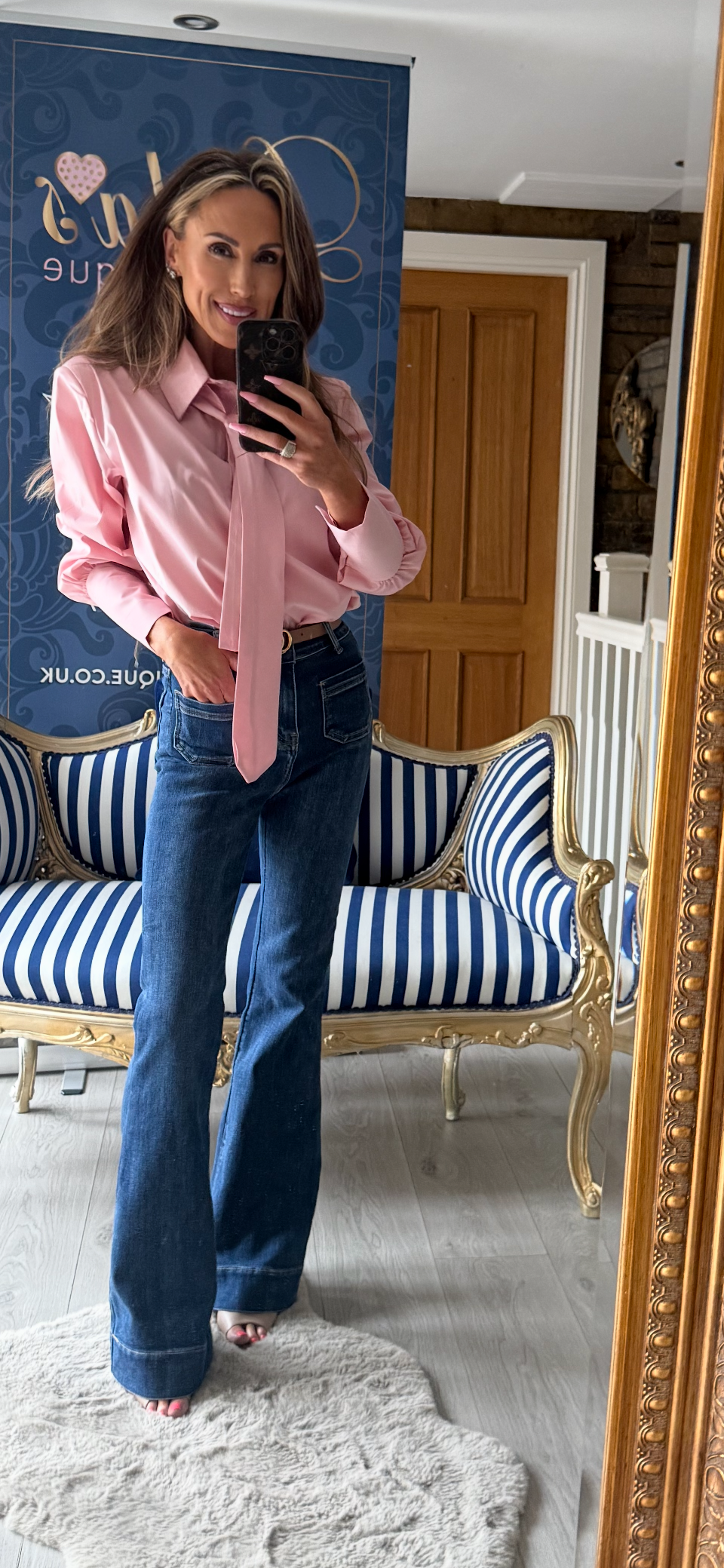 BLUSH PINK TIE SHIRT