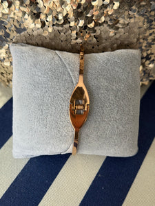 ROSE GOLD & MOP ( HINGED ) CLOVER BANGLE