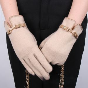 BEIGE HORSEBIT GLOVES