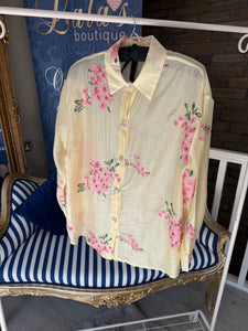 DELICATE SHEER LEMON BLOUSE
